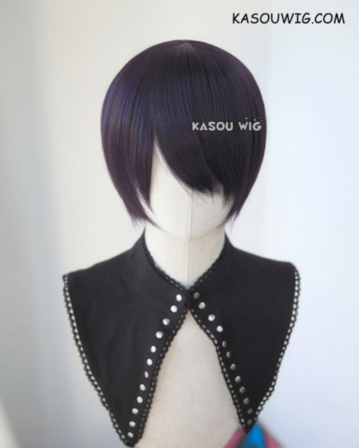 SK8 the Infinity Tadashi Kikuchi S-2 / SP31 deep purple short bob smooth cosplay wig with long bangs