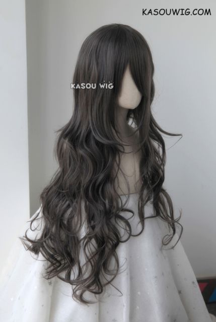 L-3 / SP09 dark gray long layers loose waves cosplay wig