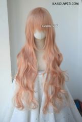 Danganronpa V3 Iruma Miu L-3 / SP20 peach pink long layers loose waves cosplay wig