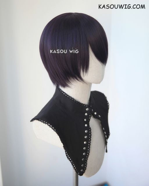 SK8 the Infinity Tadashi Kikuchi S-2 / SP31 deep purple short bob smooth cosplay wig with long bangs