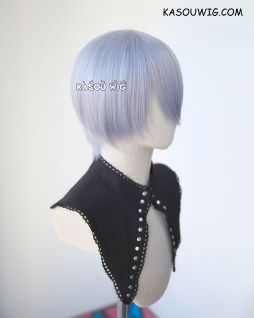 S-2 / SP26 silver Lavender short bob smooth cosplay wig with long bangs
