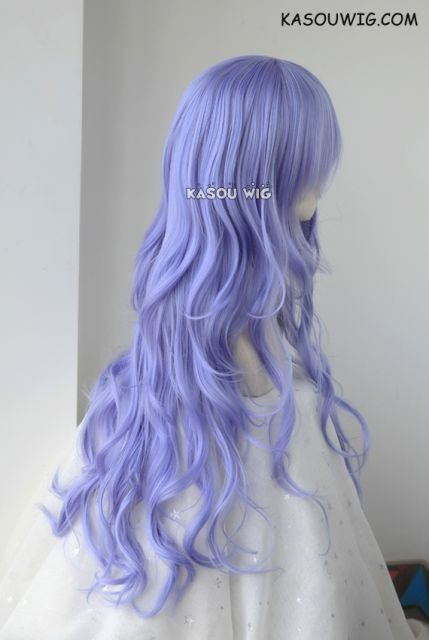 L-3 / KA056 pastel Lavender long layers loose waves cosplay wig