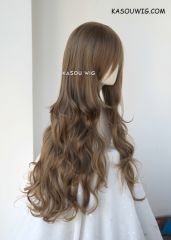 L-3 / KA025 Raw Umber brown long layers loose waves cosplay wig