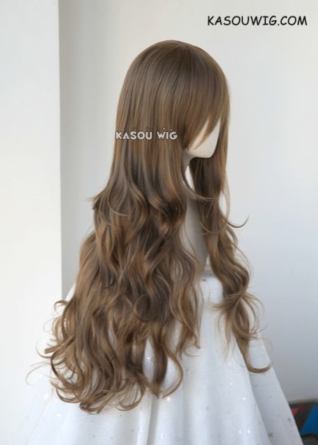 L-3 / KA025 Raw Umber  brown long layers loose waves cosplay wig