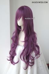 L-3 / SP40 grape purple long layers loose waves cosplay wig . heat-resistant fiber