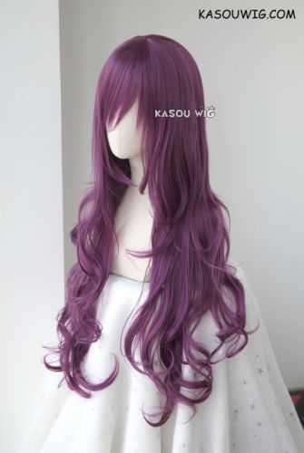 L-3 / SP40 grape purple long layers loose waves cosplay wig . heat-resistant fiber