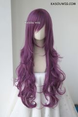 L-3 / SP40 grape purple long layers loose waves cosplay wig . heat-resistant fiber