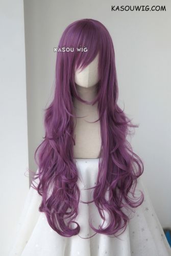 L-3 / SP40 grape purple long layers loose waves cosplay wig . heat-resistant fiber