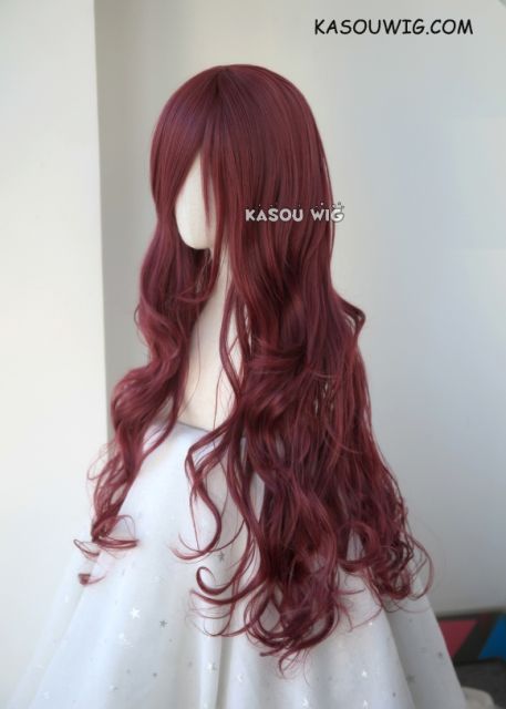 L-3 / SP18 wine red long layers loose waves cosplay wig