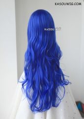 L-3 / KA050 royal blue long layers loose waves cosplay wig . heat-resistant fiber