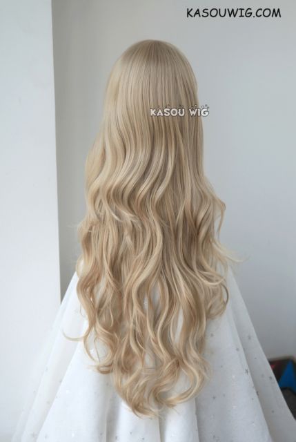 L-3 / KA015 ash blonde long layers loose waves cosplay wig . heat-resistant fiber