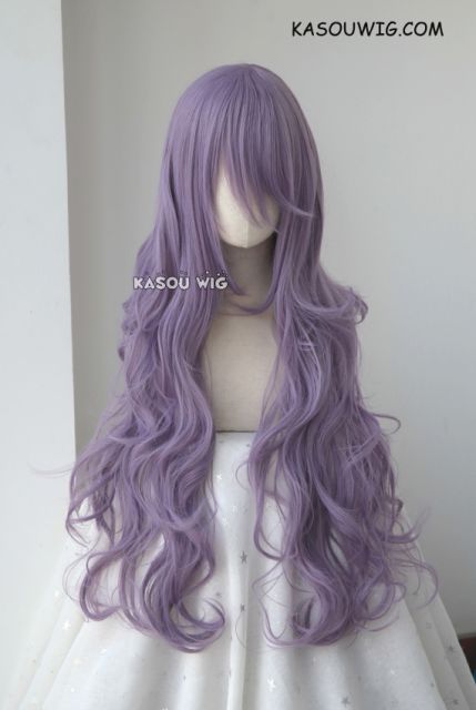 L-3 / SP33 grayish purple long layers loose waves cosplay wig . heat-resistant fiber