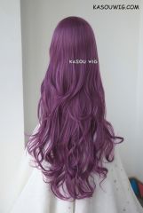 L-3 / SP40 grape purple long layers loose waves cosplay wig . heat-resistant fiber