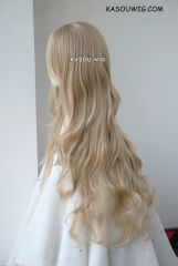 L-3 / KA015 ash blonde long layers loose waves cosplay wig . heat-resistant fiber