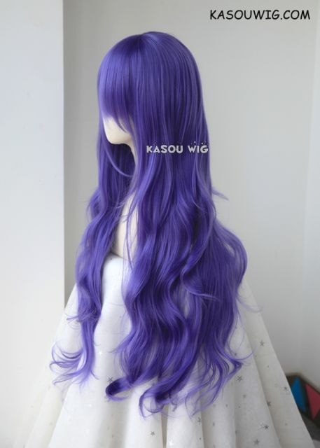 L-3 / KA057 cool purple long layers loose waves cosplay wig