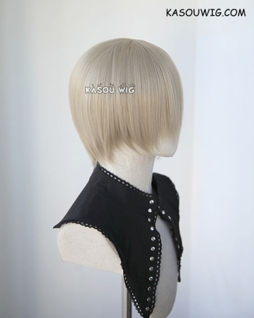 S-2 /  SP02 sand blonde short bob smooth cosplay wig with long bangs