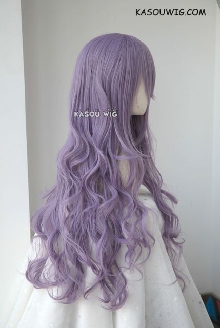 L-3 / SP33 grayish purple long layers loose waves cosplay wig . heat-resistant fiber