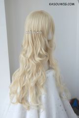 L-3 / KA006 light blonde long layers loose waves cosplay wig . heat-resistant fiber