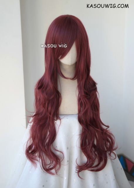 L-3 / SP18 wine red long layers loose waves cosplay wig