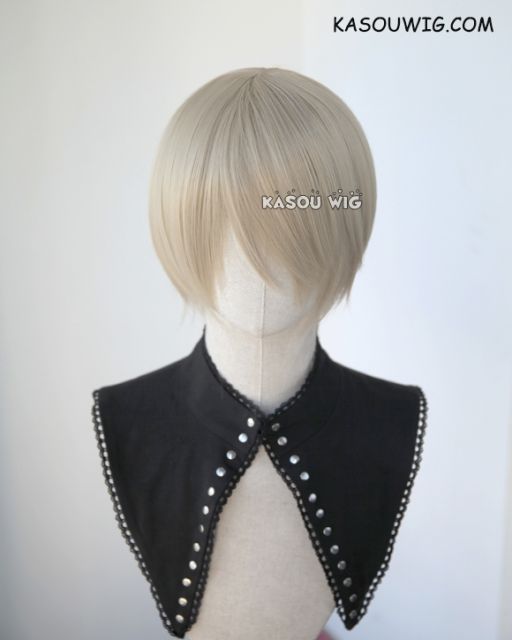 S-2 /  SP02 sand blonde short bob smooth cosplay wig with long bangs