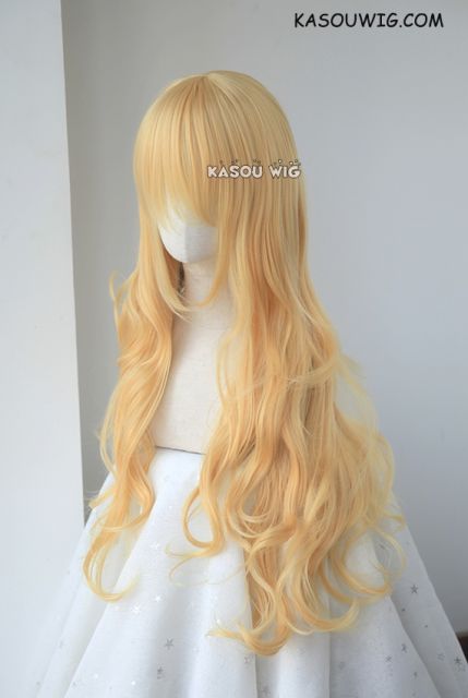 Tou Hou Project Marisa Kirisame . L-3 / SP01 pastel yellow blonde long layers loose waves cosplay wig . heat-resistant fiber
