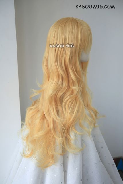 Tou Hou Project Marisa Kirisame . L-3 / SP01 pastel yellow blonde long layers loose waves cosplay wig . heat-resistant fiber