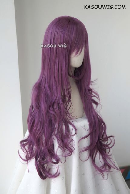 L-3 / SP40 grape purple long layers loose waves cosplay wig . heat-resistant fiber