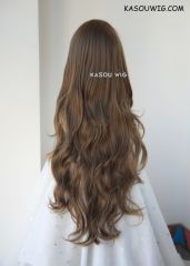 L-3 / KA025 Raw Umber brown long layers loose waves cosplay wig