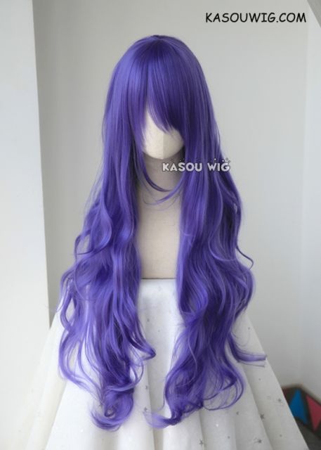 L-3 / KA057 cool purple long layers loose waves cosplay wig