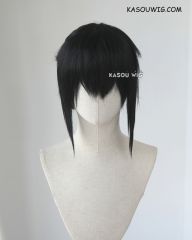 Sasuke short layered spiky black cosplay wig