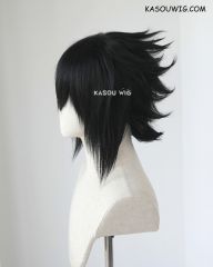 Sasuke short layered spiky black cosplay wig