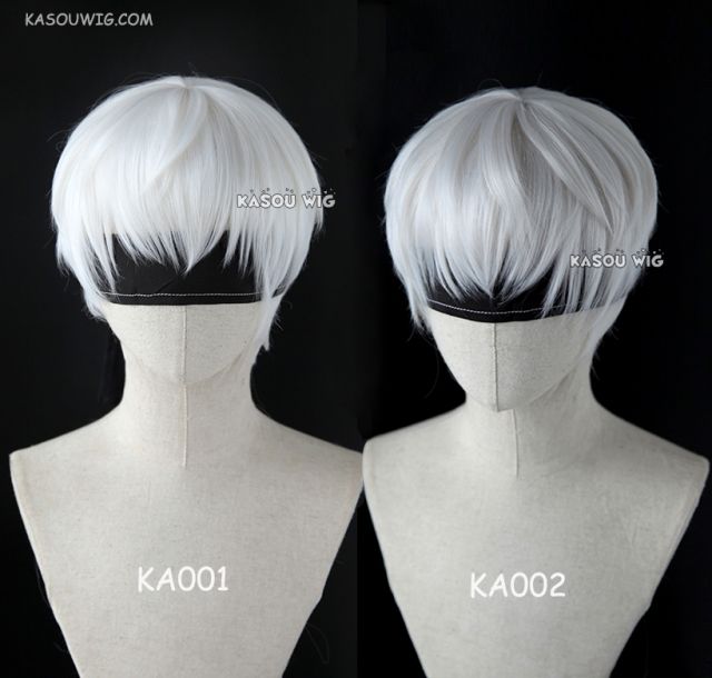 ( 3 colors) NieR: Automata 9S / Jujutsu Kaisen Inumaki Toge short bob haircut white cosplay wig