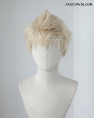 P5 Ryuji Sakamoto light blonde short spiky cosplay wig . KA006