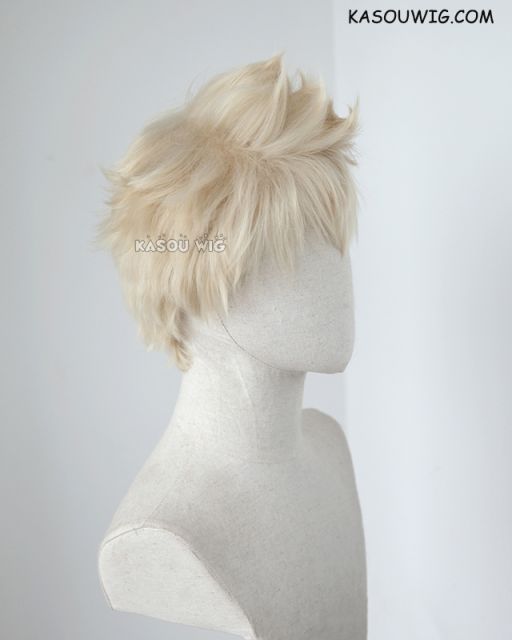 Persona 5 Ryuji Sakamoto light blonde short spiky cosplay wig . KA006