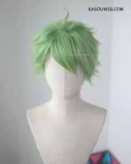 Danganronpa V3 Amami Rantaro blondish green pre-styled short wavy wig