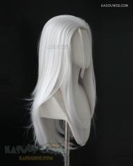 VLD Prince Lotor silver white 72cm long slicked-back straight cosplay wig KA002