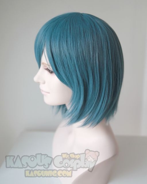 Puella Magi Madoka Sayaka Miki grayish blue short smooth cosplay wig