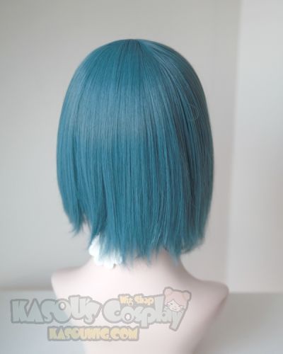 Puella Magi Madoka Sayaka Miki grayish blue short smooth cosplay wig