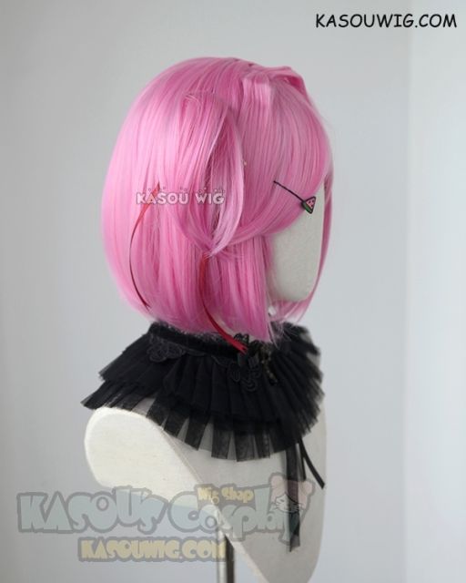[2 styles] Doki Doki Literature Club Natsuki pink cosplay wig with chibi twin tails
