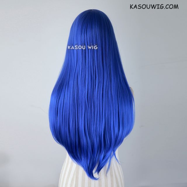 Pipimi / Saiki Kusuo no Sai Nan Teruhashi Kokomi L-2 / KA050 royal blue 75cm long straight wig . Hiperlon fiber