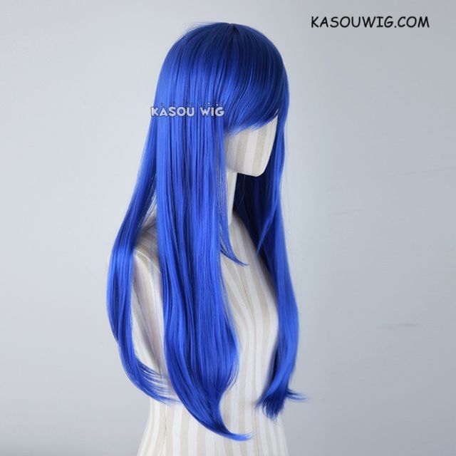 Pipimi / Saiki Kusuo no Sai Nan Teruhashi Kokomi L-2 / KA050 royal blue 75cm long straight wig . Hiperlon fiber