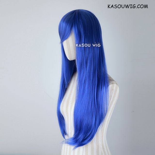 Pipimi / Saiki Kusuo no Sai Nan Teruhashi Kokomi L-2 / KA050 royal blue 75cm long straight wig . Hiperlon fiber