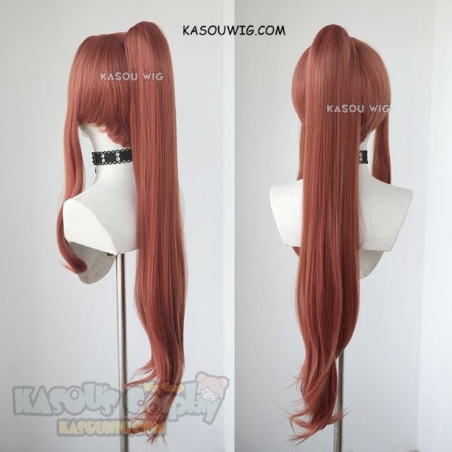 DDLC Doki Doki Literature Club Monika pinkish brown ponytail cosplay wig