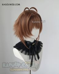 Cardcaptor Sakura Kinomoto Sakura short brown pre styled cosplay wig lolita wig lady wig