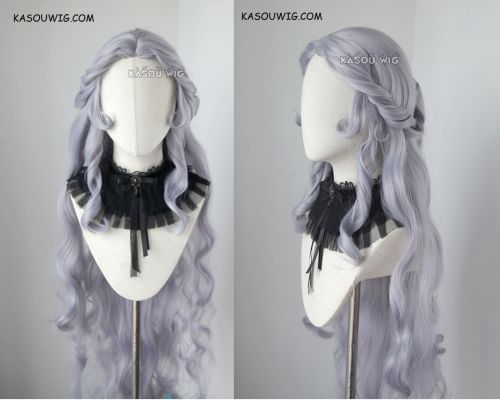 VLD Princess Allura 120cm long silver Lavender pre-styled wavy cosplay wig SP26
