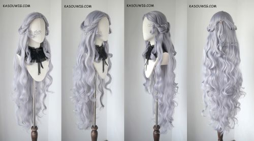 VLD Princess Allura 120cm long silver Lavender pre-styled wavy cosplay wig SP26