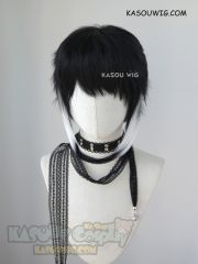Bungou Stray Dogs Akutagawa Ryunosuke short black white ombre cosplay wig . 文豪Stray Dogs