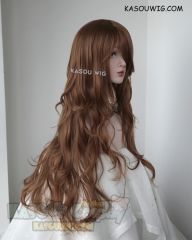 L-3 / KA024 light brown long layers loose waves cosplay wig . heat-resistant fiber