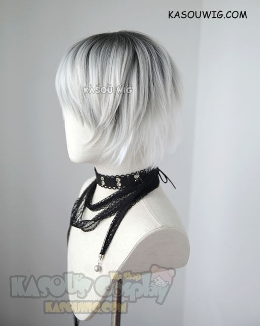 Tokyo Ghoul Sasaki Haise black silver ombre cosplay wig .punk wig