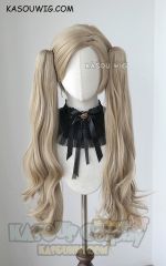 Persona 5 Takamaki Ann beige blonde clip on wavy pigtails. SP11